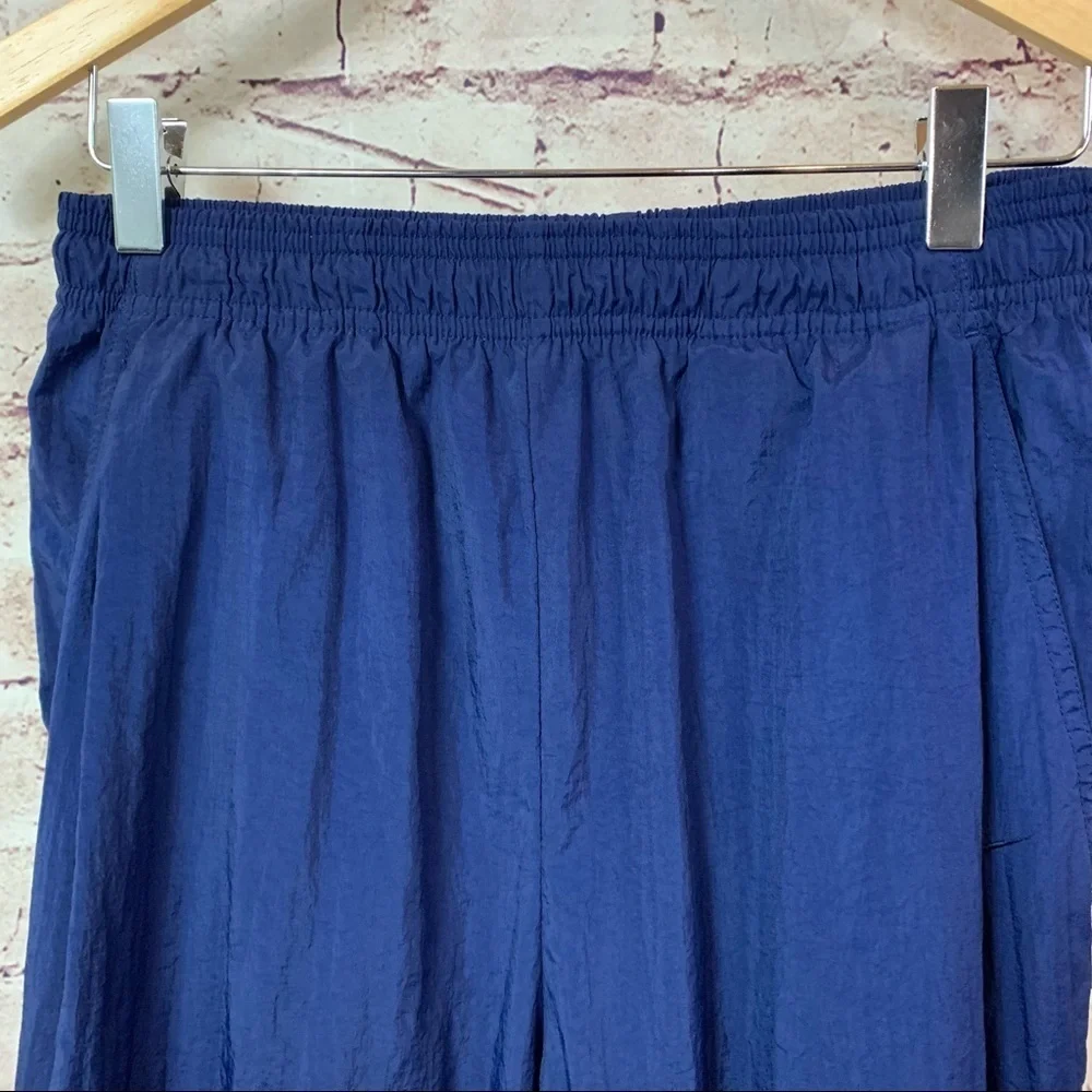 Nike Navy Nylon Elastic Waist Windbreaker Pants